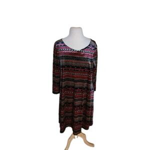 Signature by Robbie Bee Size S Burned Velvet Boho Dress